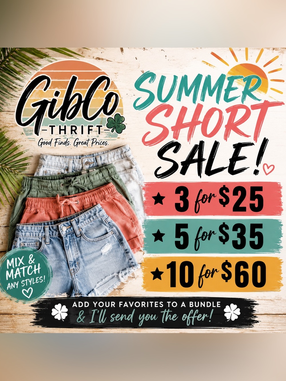 🌞 SUMMER SHORTS SALE | Mix & Match Bundle Deals 🌞